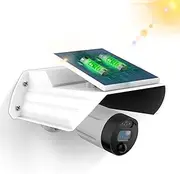 Low-Power Camera Solar Charging Mount, Solar Panel Charger Kit with Built-in 8000mAh Rechargeable DC 5V Battery, Type-C & Micro USB