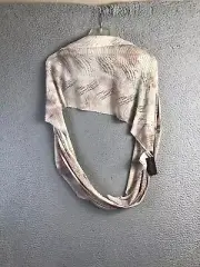 Miss Me Infinity Scarf Brown Tie Dye Boho Eyelet Lace Polyester Blend NEW NWT