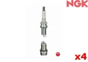 NGK Spark Plug FOR Volkswagen Eos 2007-2008 2.0 FSI (1F) Convertible BKR6E x4