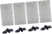 1Set Fish Tank Lattice Plate Isolation Panel Spliced Divider for Aquarium Supplies Black with Suction Cups for Easy Compartmentalization