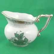 CHINESE BOUQUET Herend Green Creamer 3.5" tall NEW NEVER USED made in Hungary