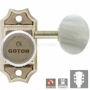 NEW Gotoh SD90-P5W MGT MAGNUM LOCKING Tuners L3+R3 OVAL PEARL Buttons 3x3 NICKEL