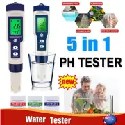 5 in 1 PH Meter TDS EC Salinity Temperature Digital Water Quality Tester Monitor