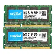 Crucial DDR3 16GB 1600 2x 8GB PC3-12800 Laptop SODIMM Memory PC3L 16G DDR3L-