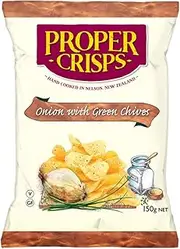 Proper Crisps Onion and Green Chive Flavoured Crisps 150 g