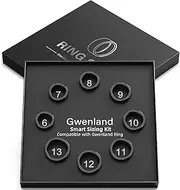 Gwenland Smart Ring Sizer Measuring Tool - Ring Sizer First Before You Buy, Choose from 8 Sizes - 6 to 13, Find The Perfect Health Fitness Tracker