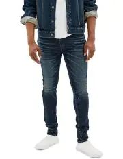 [American Eagle] Airflex 360 Distressed Skinny Jean in Blue