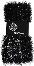 Widdle Wonderland Christmas Tree 50ft x 3cm Tinsel Great Value - Black