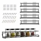 4 pack Kitchen Spice Rack Wall Hanging Storage Organizer Jar Cabinet Shelves