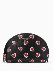 Morgan Stencil Hearts Small Dome Cosmetic Case