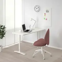 在飛比找蝦皮購物優惠-北歐IKEA宜家BEKANT書桌工作桌電腦桌辦公桌/白色/6