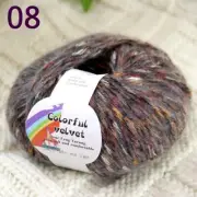 Sale 1BallsX50g Fluffy Soft Colorful Velvet Rugs Shawls Blankets Crochet Yarn 08