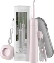 (Pink) Portable Water Flosser for Teeth Professional Cordless Dental Oral Irriga