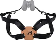 Raiseek Optics Binocular Harness Strap Adjustable Stretchy, Camera Chest Harness with 2 Loop Connectors, Hunting Accessories, Black, 4.45 x 3.23 x 1.42 inches