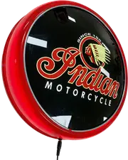 Indian Motorcycle LED Bar Lighting Wall Sign Light Button RED