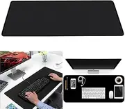 Gaming Mouse Mat/Mouse Pad 900 x 300mm | Improved Precision and Speed | Table mat/Large Size | XXL Mouse pad | Rubber Base for Stable Grip on Smooth Surfaces | Non-Slip (90x30 Black)