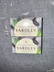 2 PK Yardley London Activated Charcoal Bar Soap 4.25 oz bentonite clay Cleanse