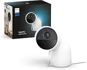 Philips Hue Secure, Smart Video Surveillance Camera with Stand for Outdoor and Indoor use, Wired Version, White, Full HD Video, Night Vision, can be Connected to Philips Hue Smart Lighting