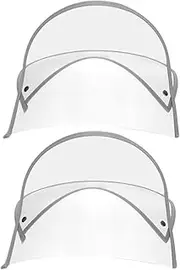 [MOBUTOFU] 2pcs Clear Raincoat Hat Shield Visor Face Protector for Outdoor Activities Travel and Rainy Days Detachable Design Raincoat Accessory