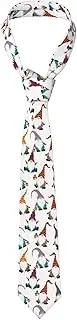 [WURTON] Wild Zoo Print Men'S Neckties Tie,Funny Novelty Neck Ties Cravat For Groom,Father, And Groomsman