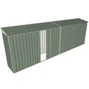 Build-a-Shed 0.8 x 6 x 2m Skillion Shed with Single Sliding Side Door - Green
