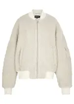 Meotine Bianca Bouclé Wool-blend Bomber Jacket - Cream - S/M (UK10-12 / M) S/M (UK10-12 / M)