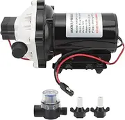 Self Priming Diaphragm Pump 12VDC High Flow 18.9LPM 5.0GPM Water Pressure Pump with 15A Fuse for RV Yacht Boat Marine Applications