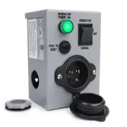 Manual Generator Transfer Switch with Circuit Breaker125V 15 Amp NEMA 5-15P P...