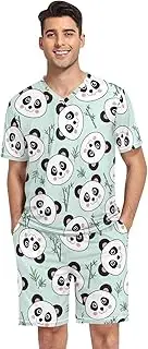 [Joisal] Mechanical Dinosaur in Laboratory Man Pajamas Short Sleeve Mens Loungewear