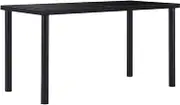 Dining Table Black Tempered Glass Top, 140x70x75 cm, Modern Kitchen Table, Room, Farmhouse, Dinning, Small, Metal, Mesa, Sets, Chair