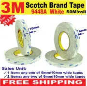 Scotch Brand Tape 9448A White Double Sided Adhesive Tape 50m x 6/10mm