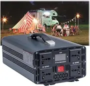 3000 Watts Pure Sine Wave Power Inverter, 12V 24V 48V 60V DC to 110V 230V AC Converter, Peak 6000W Outlets, for Home Appliances, RV Camping, Off-Grid Solar,24V to 110V