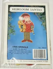 Vintage Heirloom Santa Cross Stitch Kris Kringle P917 - 4 3/4" - Willmaur Crafts