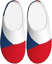 [EdWal] Flag of the Czech Republic print Winter Warm Slippers Indoor Anti-skid Plush Slippers Relaxing at Home for Women Men