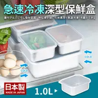 在飛比找ETMall東森購物網優惠-日本製急速冷凍深型保鮮盒(小)1.0L