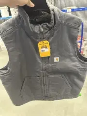 Carhartt Duck Vest Men’s Mock Neck Sherpa Lined Best Loose Fit