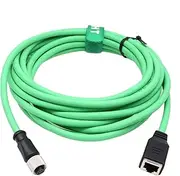 Ethernet Adapter Cable M12 4 Pin D-Coded Female to RJ45 Jack Cat5e Network for Omron Keyence IV2 SICK Datalogic Matrix 410N 450 10m