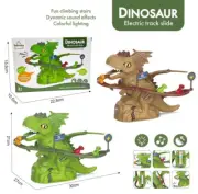 Dinosaur Electric Race Slide Roller-coaster Set w/ Light and Music For Kids 3+