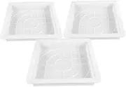 SUPVOX 3pcs Walk Path Maker DIY Concrete Molding Paver Molds Garden Paving Stones Stepping Stone Mould