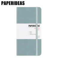 在飛比找博客來優惠-PAPERIDEAS 48K頁碼硬面绑帶筆記本 方格-霧藍