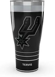 Tervis Traveler NBA San Antonio Spurs - Night Game Triple Walled Insulated Tumbler Travel Cup Keeps Drinks Cold & Hot, 30oz, Stainless Steel