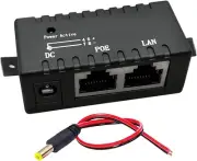 1000Mbps Poe Ethernet Power Supply 2 Port POE DC 12V-48V Power Adapter Injector