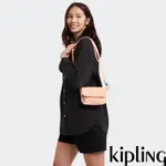 KIPLING 玫瑰淡粉色翻蓋小側肩包-INAKI S