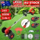 Cordless Whipper Snipper Grass Trimmer Lawn Grass Brush Cutter Blade Tools Home