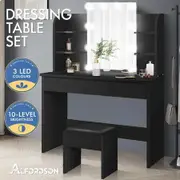 ALFORDSON Dressing Table Stool Set Makeup Mirror Black