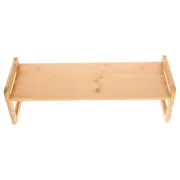 Bamboo Storage Rack Office Monitor Risers for Desks Laptop Stands