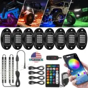 12x RGB LED Pod Rock Light Neon Accent Lamp Wireless Bluetooth APP Music Control