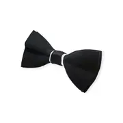 Mens Black & White Formal Bow Tie