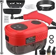 Steam Cleaner with Smart Touch Screen, High Pressure Steamer for Cleaning, Handheld Steam Cleaner for Home, Hardwood Floor Steam Cleaner for Furniture, Car, Shower, Kitchen red