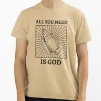 在飛比找蝦皮商城優惠-ALL YOU NEED IS GOD 中性短袖T恤 8色 